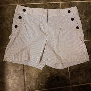 Loft High Waist Seersucker Shorts